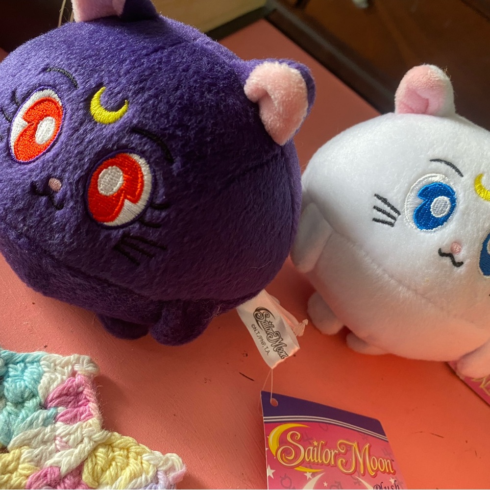 Sailor Moon Plush Pair - Purple and White